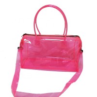 Customized Large Capacity Waterproof Ladies Clear Plastic Tote Bag Beach Handbag Women Gym Transparent Pvc Travel Duffel Bag