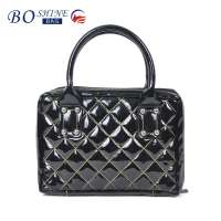 Best Selling Shiny PU Leather Quilted Trendy Young Ladies Handbags Wholesale For Promotion