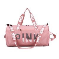 Large Capacity women pink duffle travel bag gym bag